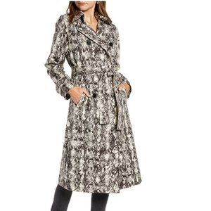 something navy silk trench